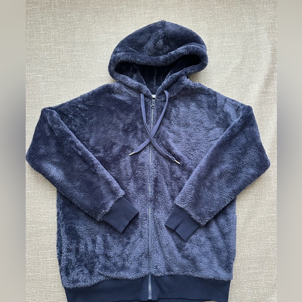 Aerie Plush Chenille-Style Fleece Zip Hoodie Jacket‎ – Women’s Small oversized